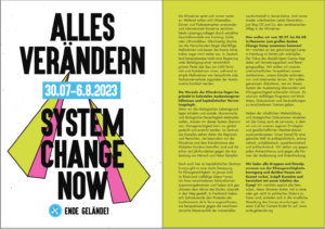 Flyer Design System Change Camp Deutsch