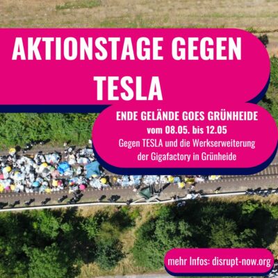 Aktionstage gegen Tesla vom 8.5.-12.5.